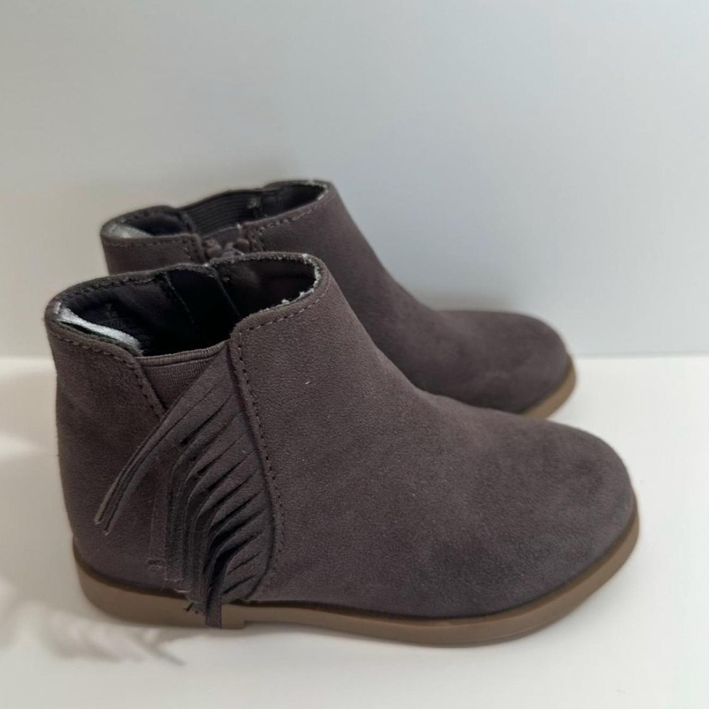 Toddler Fringe Ankle Boots - Gray